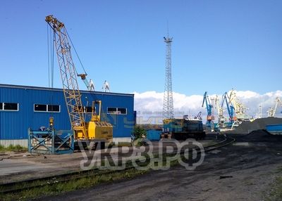 Кран РДК-250 на испытаниях после ремонта на УКРЗ Порт Высоцкий г. Высоцк Ленинградской области